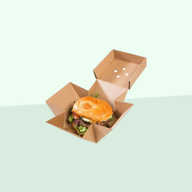 Premium Kraft Burger Box 122x122mm